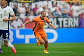 Xavi Simons na zijn goal tegen Engeland op het EK 2024 ©Getty Images
