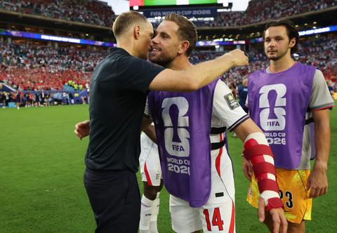 Opvallende beelden van oud-Ajacied Jordan Henderson (36) bij overwinning Engeland op WK voetbal