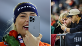 Jutta Leerdam en Jake Paul in Thialf © Getty Images, beeldbewerking Sportnieuws.nl