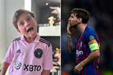 Mateo Messi deed z'n vader Lionel na. © Instagram en Getty Images