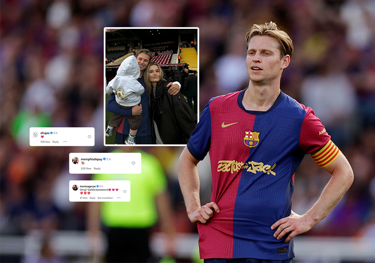 Liefdevolle reacties op babynieuws Frenkie en Mikky de Jong: bekende Nederlanders en spelersvrouwen laten van zich horen