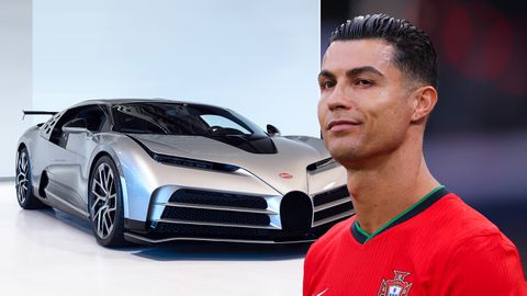Steenrijke Cristiano Ronaldo gespot in unieke en peperdure Bugatti Centodieci