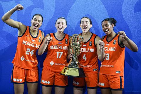 Opnieuw raak voor Oranje: 3x3-basketbalsters grijpen Europese titel in Antwerpen
