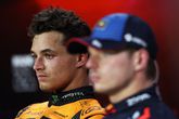 Lando Norris en op de voorgrond Max Verstappen © Getty Images