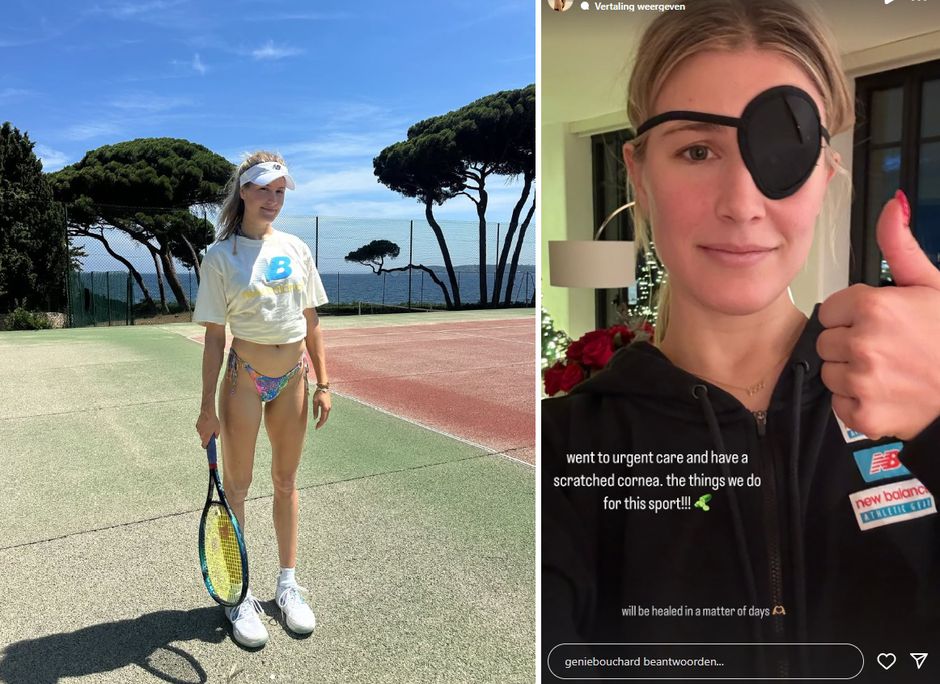 Gevallen toptennisster met spoed naar het ziekenhuis na ongeluk met partner: 'Kwam recht in mijn oog'