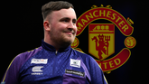 Luke Littler tipt zijn geliefde Manchester United. ©Getty Images, Beeldbewerking Sportnieuws.nl