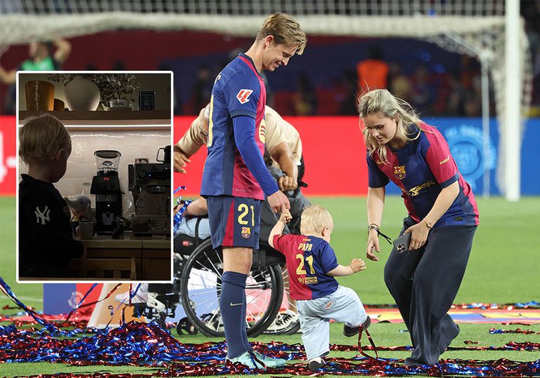 Mikky Kiemeney (vrouw Frenkie de Jong) profiteert van talent zoontje Miles (2)