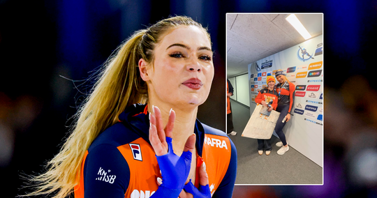 Jutta Leerdam bezorgt jonge fan herinnering voor het leven: 'Dit wilde ik al sinds ik begon met schaatsen'
