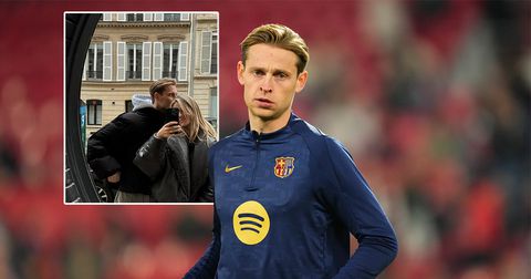 Frenkie de Jong en Mikky Kiemeney vieren Valentijnsdag in stad van de liefde: 'Knappe papa'