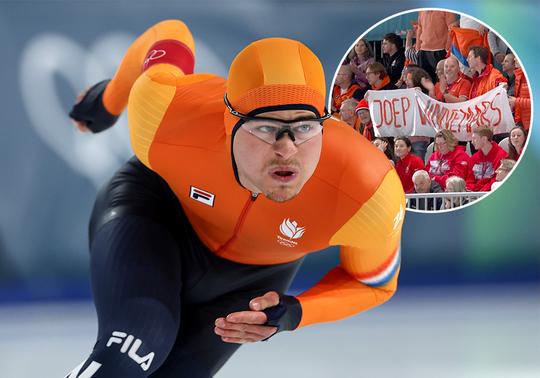 Joep Wennemars zorgt voor mooi moment op 500 meter: fans op Winterspelen steunen veelbesproken schaatser