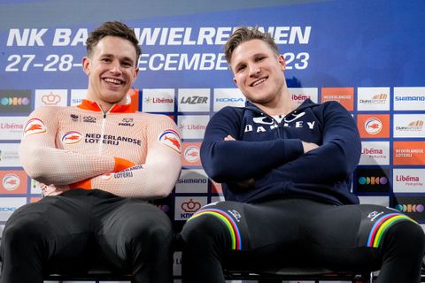 Kou volledig uit de lucht tussen Harrie Lavreysen en Jeffrey Hoogland: 'Was vooral een persrelletje'