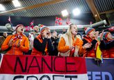 Nederlandse fans in Hamar. © ANP