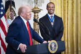 Tiger Woods met president Donald Trump. © Getty Images