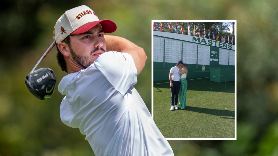 Spaanse amateurgolfer opgelucht dat vriendin de show steelt bij Masters na 'plas-incident'