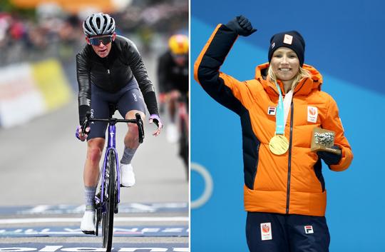 Nederlandse ex-topschaatsster duikt op in Giro d'Italia: olympisch kampioene juicht haar vriend uitbundig toe