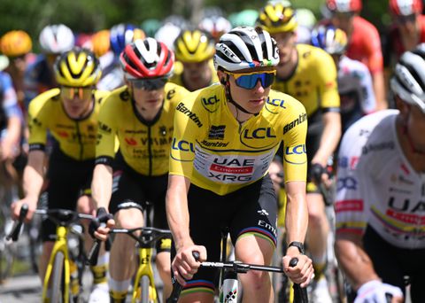 Ritwinnaar Tadej Pogacar uit kritiek op 'gevaarlijke' tactiek Visma | Lease a Bike: 'Daar hou ik niet van'