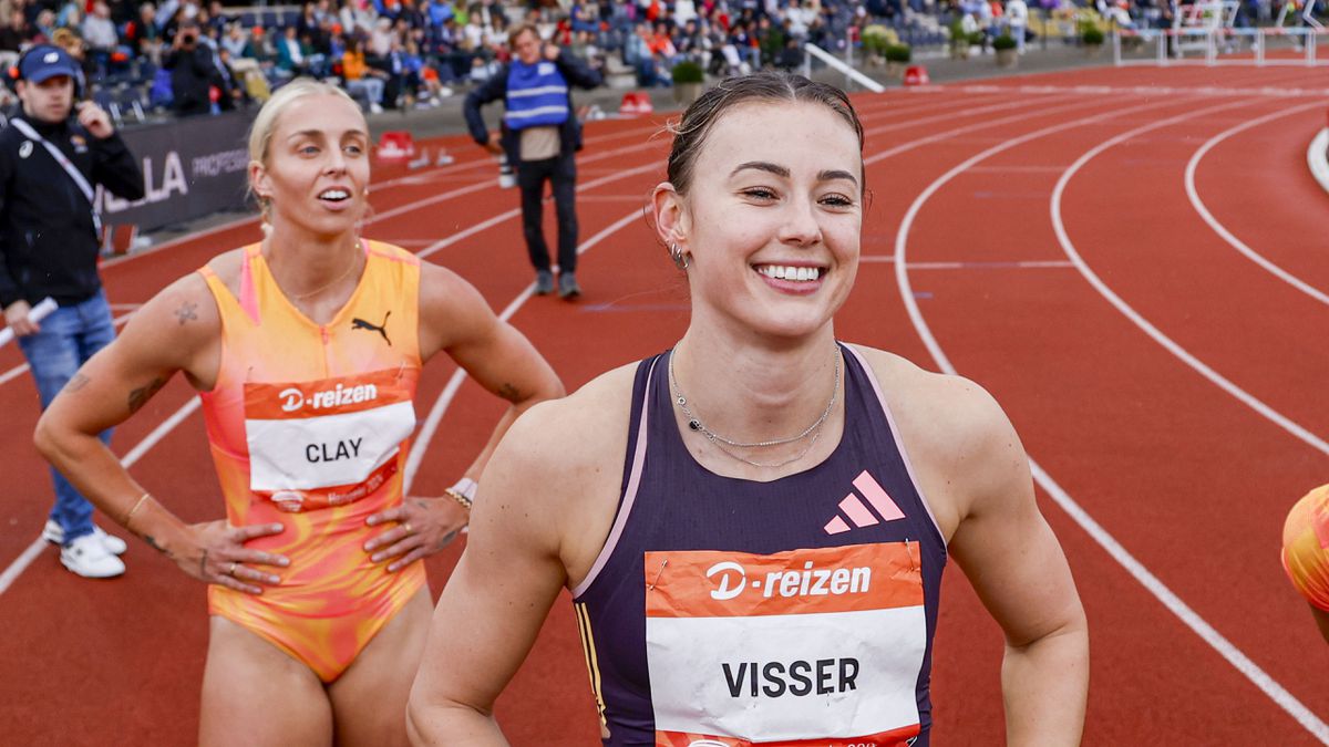 Klaar voor de Spelen: Nadine Visser verbetert eigen Nederlandse record op 100 meter horden