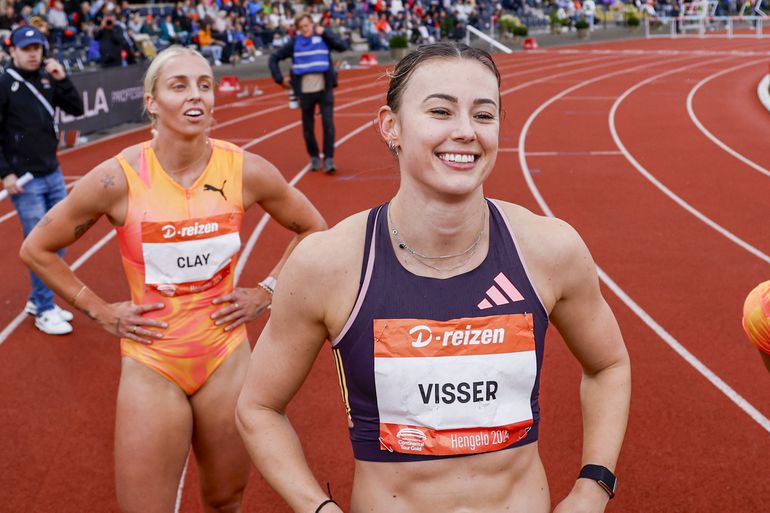 Klaar voor de Spelen: Nadine Visser verbetert eigen Nederlandse record op 100 meter horden