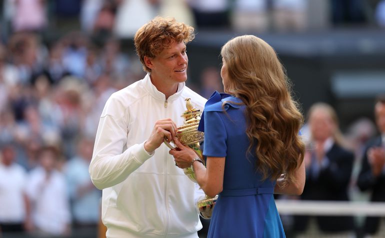 Stralende prinses schittert op Wimbledon naast kampioen Jannik Sinner: 'Geniet van je rust'