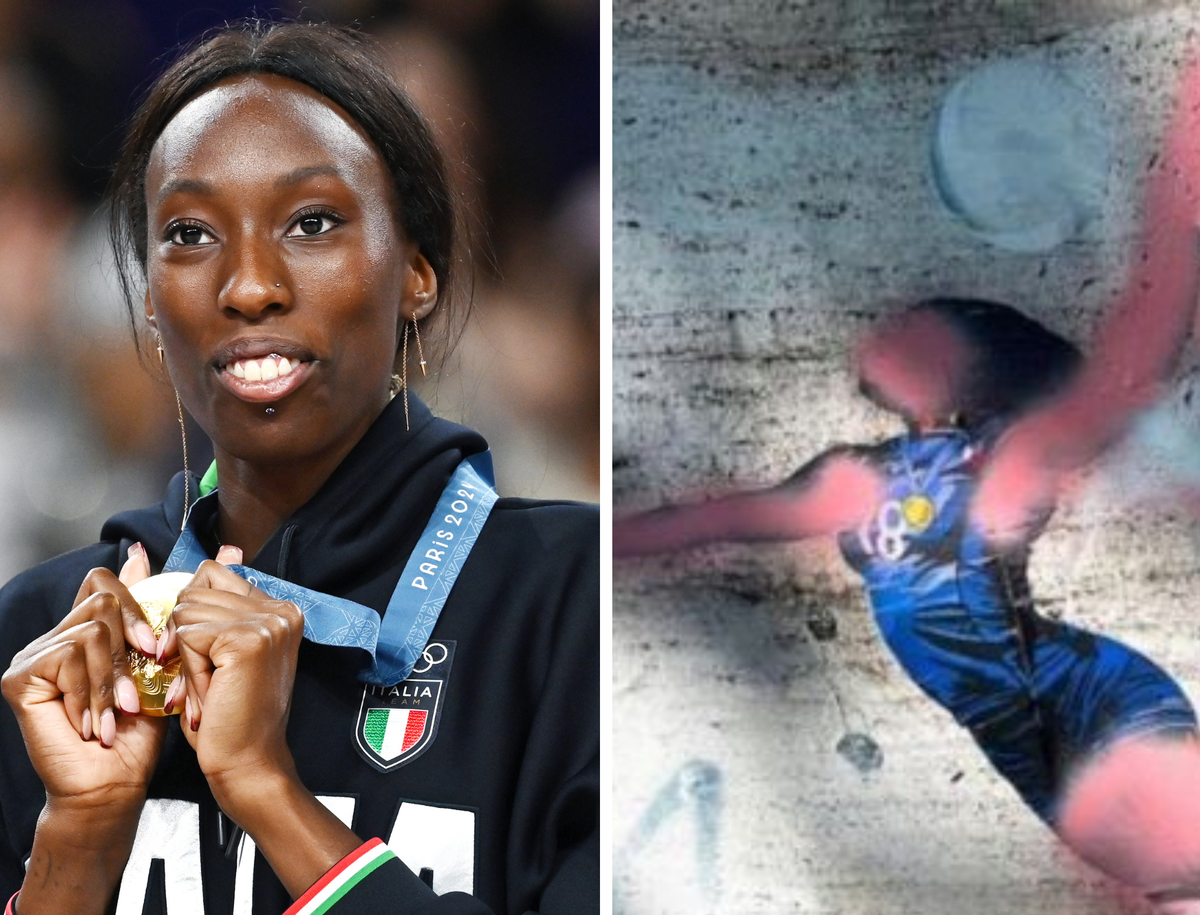 Racisme in Italië na Olympische Spelen: muurschildering van gouden olympiër beklad