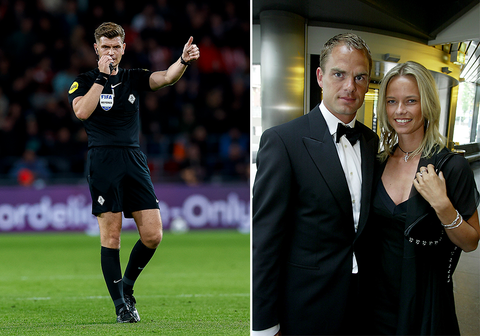 Scheidsrechter Joey Kooij zet vrouw van Frank de Boer in het zonnetje: 'Dan heb ik weer een streepje voor'