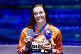 Tessa Giele pakte zaterdag een zilveren plak op de WK kortebaan. © Getty Images
