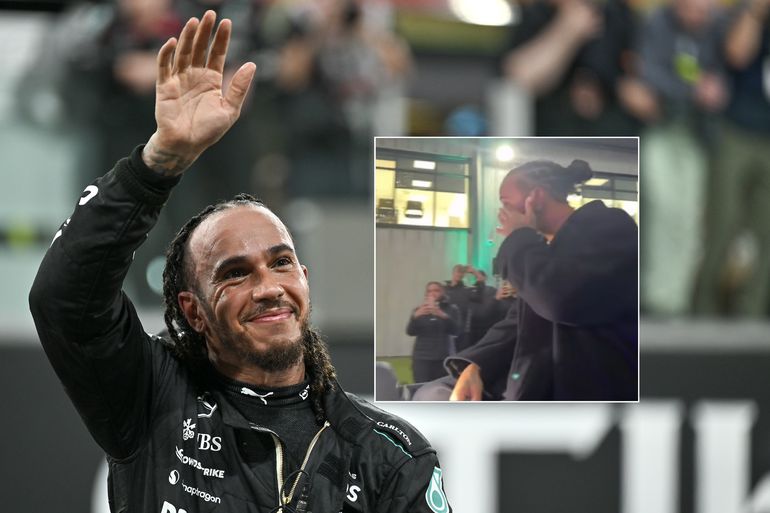 Lewis Hamilton neemt in tranen afscheid van F1-team Mercedes: 'Ik was een lastpak'