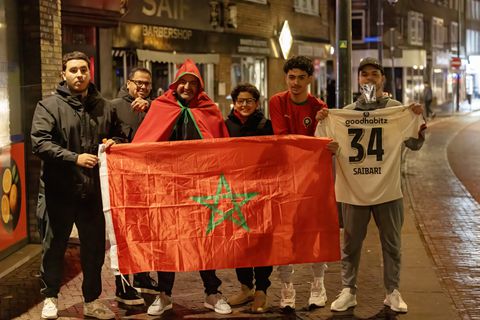 Rellen in Den Haag smetje op grote feestvreugde van Marokkaanse fans na behalen finale Afrika Cup