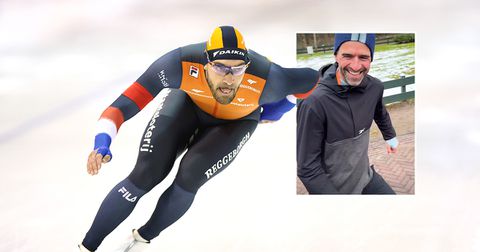 Kjeld Nuis plaagt oud-schaatser Mark Tuitert: 'Daar loopt hij in het wild'