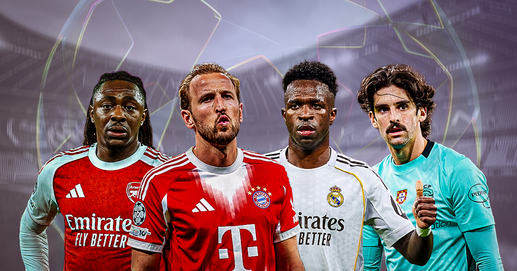 Arsenal, Bayern München, Real Madrid en Sporting CP strijden om laatste plekken in halve finale Champions League. Getty Images, beeldbewerking Sportnieuws.nl