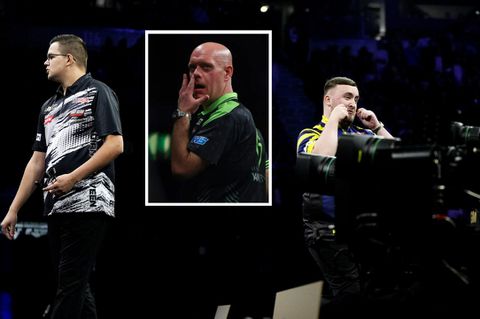 Topdarter Michael van Gerwen waarschuwt fans na ruzie Gian van Veen en Luke Littler: 'Zoek het maar uit'