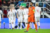 Devyne Rensch flink teleurgesteld bij Jong Oranje. ©ANP.
