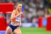 Lisanne de Witte tijdens de finale van de 4x400 meter in Parijs. © Getty Images