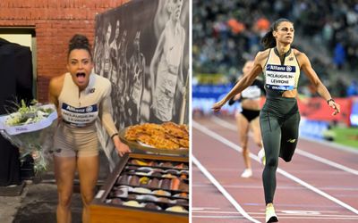 Droom van Sydney McLaughlin-Levrone komt uit: grote rivale Femke Bol staat met open mond