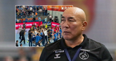 Industria Kielce-trainer Talant Dujshebaev speelde ook een rol in de krankzinnige wedstrijd. © Getty Images