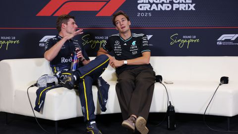 Max Verstappen en George Russell © Getty Images