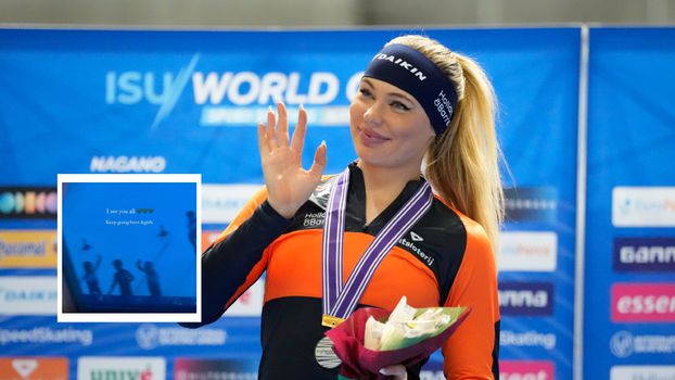 Jutta Leerdam beleeft schattig moment met kinderen in Thialf: 'Ga zo door!'