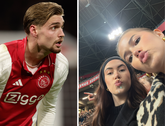 Kenneth Taylor scoorde voor Ajax en dat maakte vriendin Jade Anna van Vliet van dichtbij mee/