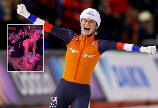 Schaatsicoon Irene Schouten steelt de show met opmerkelijke actie tijdens kerstuitje: 'Wat hebben we genoten'
