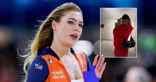 Jutta Leerdam laat zich verwennen als VIP: topschaatsster op weg naar andere kant van de wereld