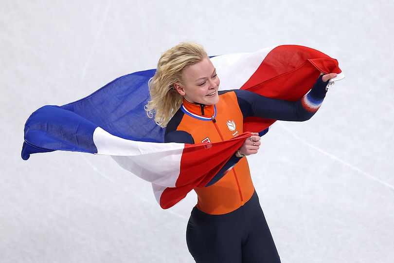 Xandra Velzeboer viert haar tweede gouden medaille in Milaan. © Getty Images