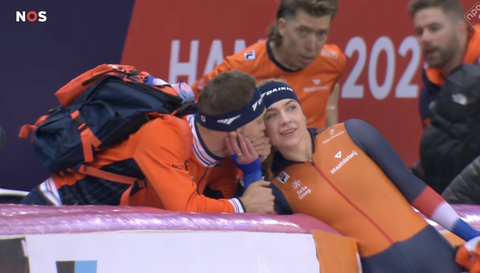 Kjeld Nuis en Joy Beune beleven geheimzinnig onderonsje na behalen wereldtitel Beune