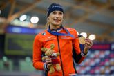 Femke Kok met haar gouden medaille. Getty Images