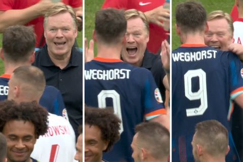 Knuffelende Ronald Koeman zorgt met Wout Weghorst voor prachtige beelden: 'Ik denk altijd aan hem'