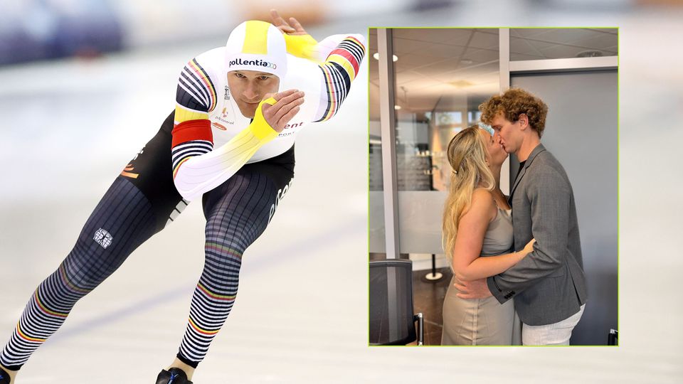 Weer feest bij Team Essent: schaatser trouwt drie weken nadat hij vader werd met moeder van zijn dochter image