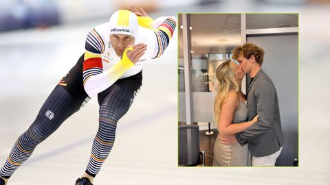 Weer feest bij Team Essent: schaatser trouwt drie weken nadat hij vader werd met moeder van zijn dochter