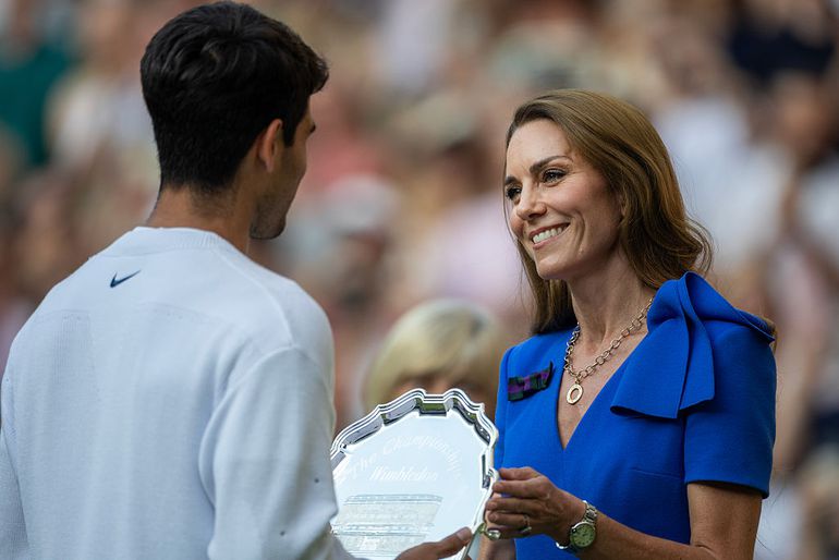 Deze zeven aandoenlijke woorden sprak prinses Kate Middleton aan verliezend Wimbledon-finalist Carlos Alcaraz