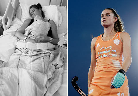 Ex-tophockeyster doet boekje open over bijzondere bevalling: 'Ik besef dat nu pas'