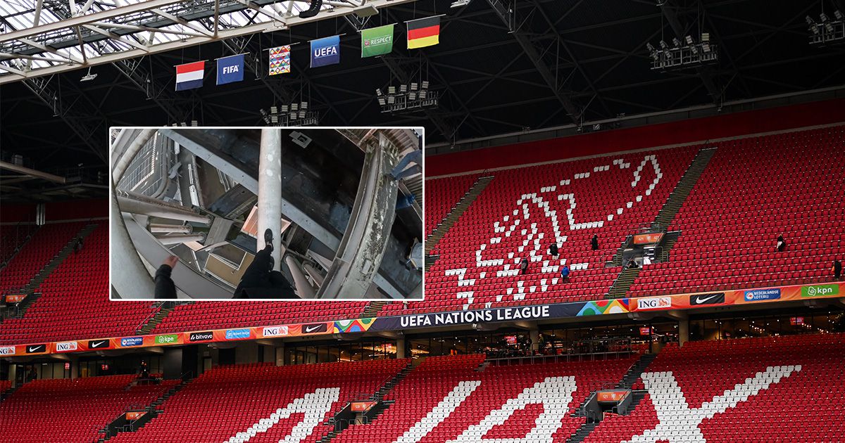 Gestoord: Johan Cruijff Arena doet aangifte tegen twee vloggers die het dak beklommen tijdens wedstrijd