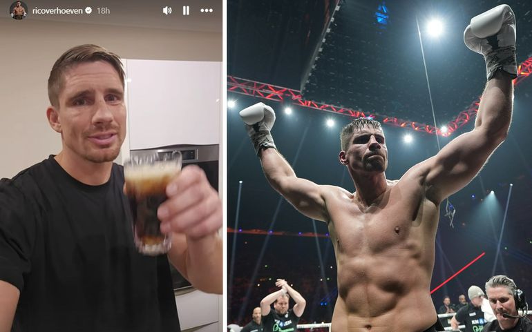 'Kleine drinker' Rico Verhoeven proost met speciaal drankje op overleden vader: 'Deze is voor jou, pap'